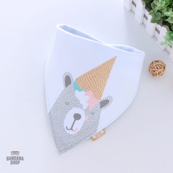Bavoir bandana ourson pour bébé -