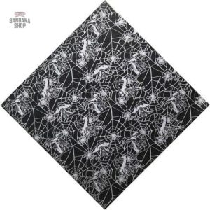 Bandana homme noir avec motif araignée