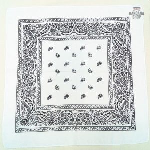 Bandana blanc pour hommes, style décontracté