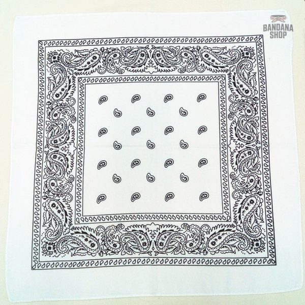 Bandana blanc pour hommes, style décontracté