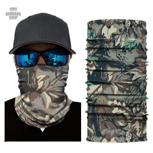Bandana élastique motif camouflage feuilles pour hommes et femmes