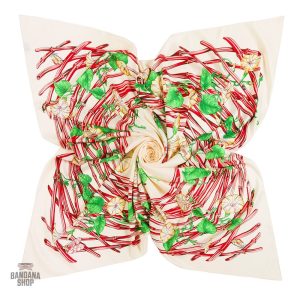 Châle blanc en bandana, idéal pour accessoiriser une tenue