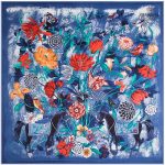 Bandana chevaux et fleurs design
