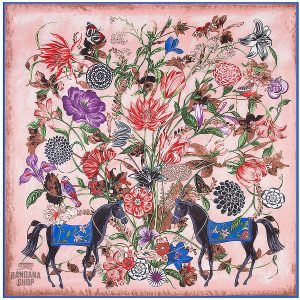 Design élégant de bandana avec motifs équestres