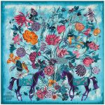 Bandana original avec chevaux et fleurs, pour tous les jours