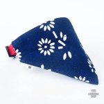 Bandana chien floral bleu de