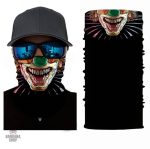 Bandana élastique coloré avec motif clown pour enfants et adultes
