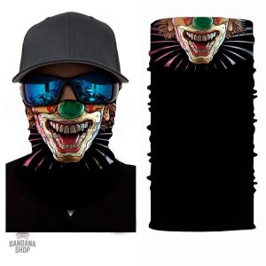 Bandana élastique coloré avec motif clown pour enfants et adultes
