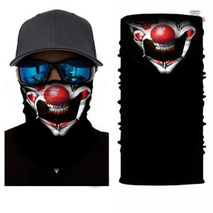Bandana avec motif clown inquiétant