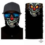 Bandana élastique inspiré du style mafieux, motif clown unique