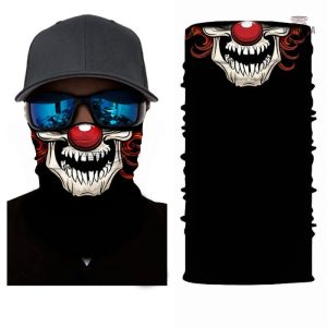 Bandana, style clown avec design squelettique