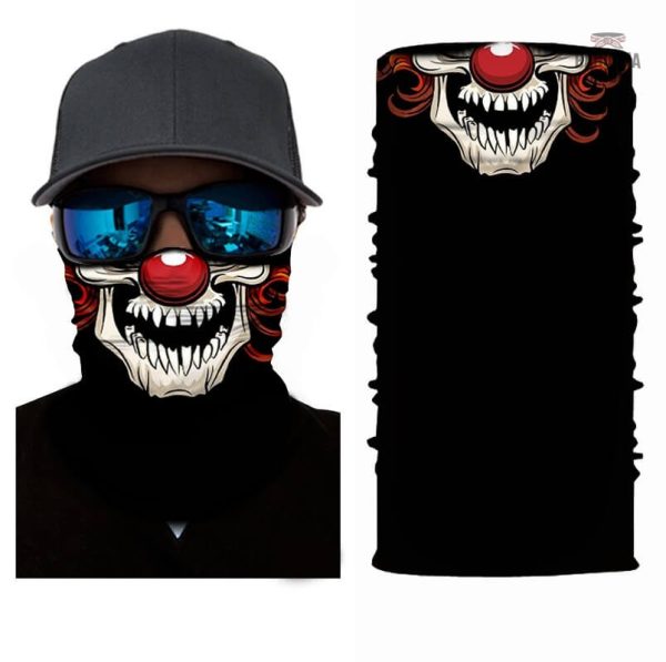 Bandana, style clown avec design squelettique