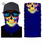 Bandana Élastique avec motif crâne fluo