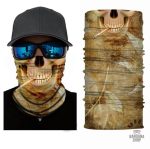 Bandana élastique avec motif crâne et fumeur