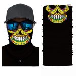 Bandana Jaune avec motif crâne mexicain