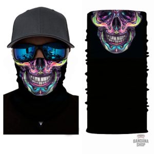 Bandana Élastique avec motif de crâne translucide