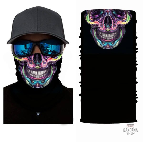 Bandana Élastique avec motif de crâne translucide