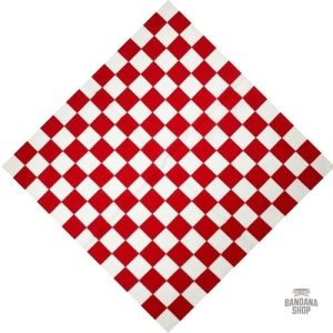 Bandana rouge à damier pour homme
