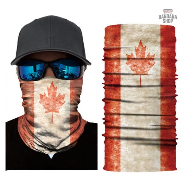 Drapeau canadien sur bandana, style décontracté élastique