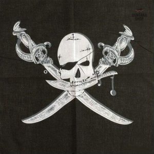 Accessoire homme, bandana avec motif pirate unique