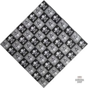Bandana Échiquier Tête de Mort pour homme