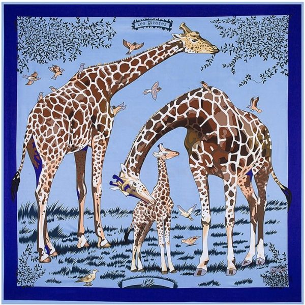 Accessoire mode en tissu avec girafes