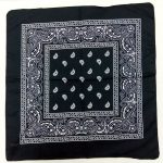 Accessoire mode femme, bandana noir polyvalent
