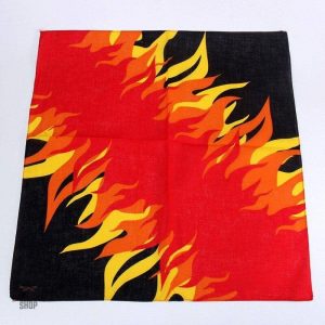 Accessoire mode homme, bandana avec motif flamme infernale