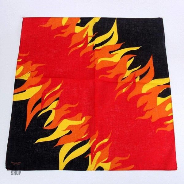 Accessoire mode homme, bandana avec motif flamme infernale