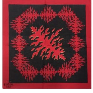 Bandana homme avec motif flamme rouge -