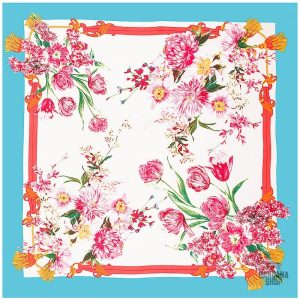 Accessoire mode bandana à fleurs vibrantes