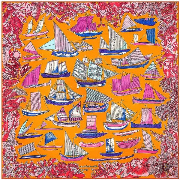 Bandana naval avec motif de flottes de navires