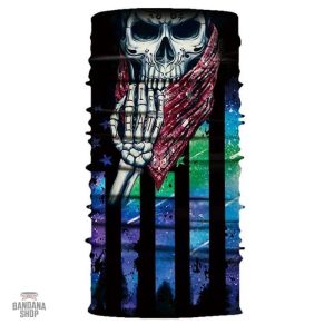 Bandana élastique Tête de Mort pour un look gangster