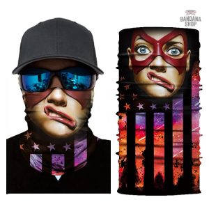 Bandana avec motif Héroïne Masquée élégant
