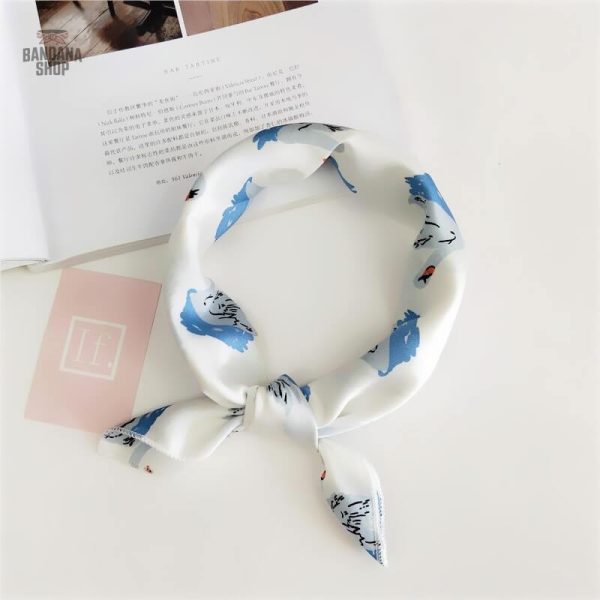 bandana-imprime-cygnes-1 Bandana imprimé cygnes pour femme