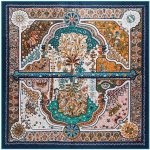 Bandana coloré avec motifs de jardin -