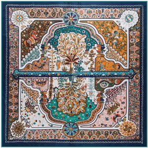 Bandana coloré avec motifs de jardin -