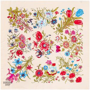Bandana Jardin Printanier aux motifs floraux colorés