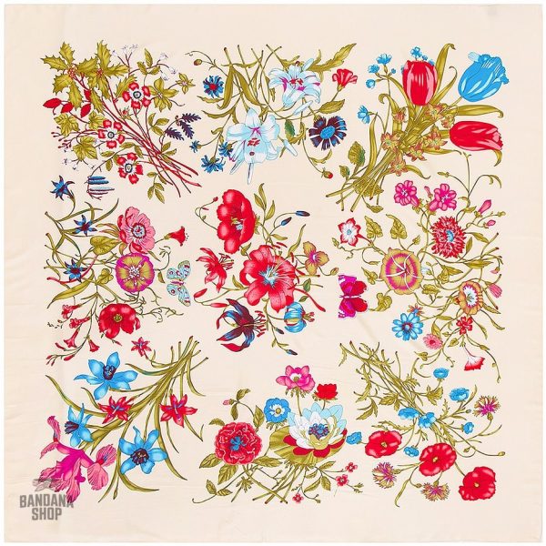 Bandana Jardin Printanier aux motifs floraux colorés