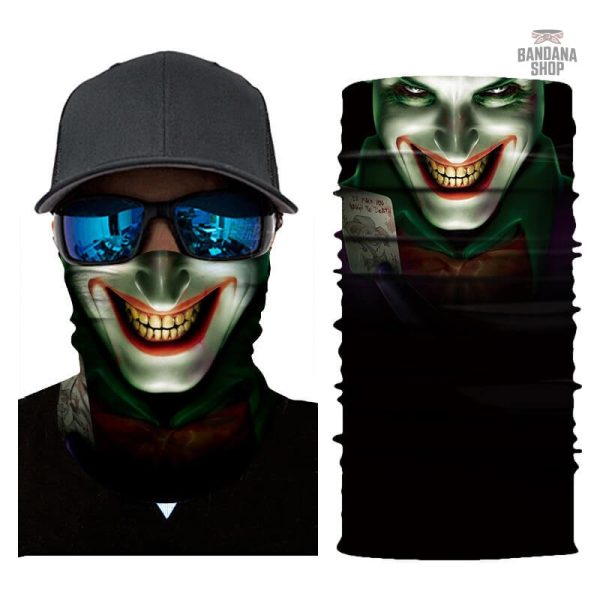 Bandana élastique au design Joker pour un look audacieux