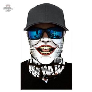 Accessoire mode bandana élastique motif Joker Rire