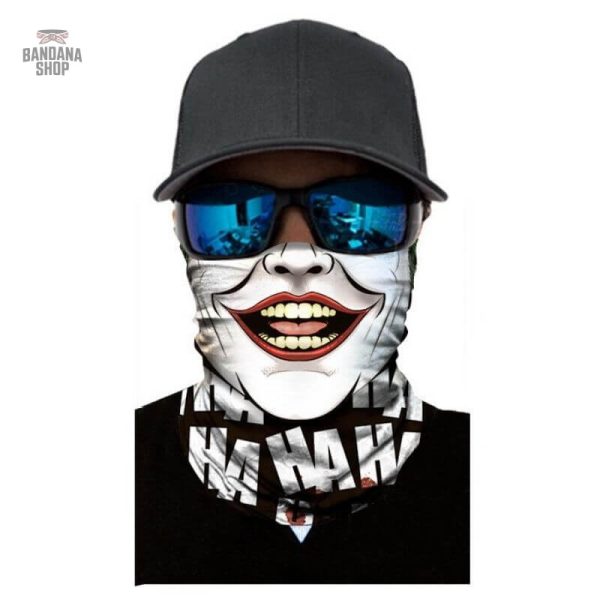 Accessoire mode bandana élastique motif Joker Rire