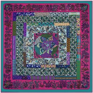Accessoire mode : Bandana Labyrinthe fleuri