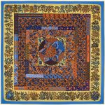 Bandana élégant à motifs floraux et labyrinthiques