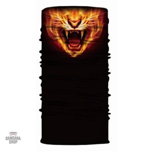 Bandana élastique Lion Enflammé de