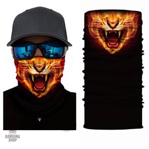 Bandana tendance avec design de lion flamboyant