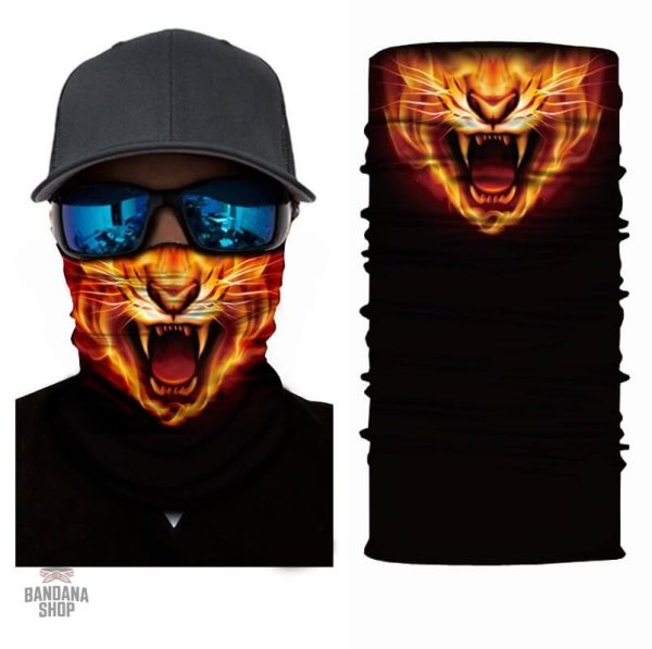 Bandana tendance avec design de lion flamboyant