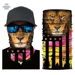Bandana élastique avec motif Lion distinctif