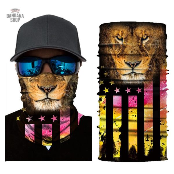 Bandana élastique avec motif Lion distinctif