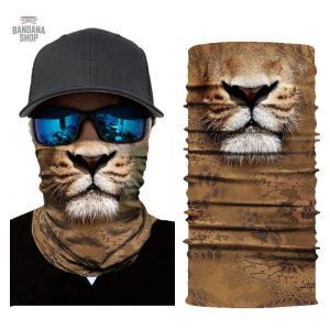 Bandana élastique avec motif Lion Museau pour un look unique
